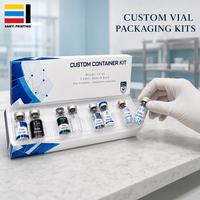Boîte personnalisée en carton pour flacons avec insert blister transparent, emballage de 1/2/3/10 unités, impression de logo personnalisée pour emballage de 3 ml et 10 ml