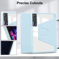 Étui rotatif à 360 degrés de style professionnel pour Lenovo Xiaoxin Pro GT 13 / Idea Tab Pro Gen 2, dos transparent, coque intelligente