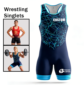 ชุดซิงเกิลเล็ตสำหรับนักมวยปล้ำแบบชิ้นเดียว ผลิตตามสั่ง คุณภาพสูงระดับมืออาชีพ ผ้าสแปนเด็กซ์/โพลีเอสเตอร์ แห้งเร็ว ลายพราง - Product Image 1
