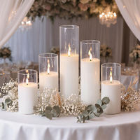 Bougies LED à piles en cire de paraffine de Mermei avec télécommande, flamme 3D pour mariages, fêtes de Noël, décoration de la maison