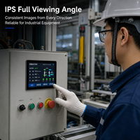 Modul LCD TFT IPS 3,5 inci 320*240 RGB 54-Pin 4-Kawat Layar RTP untuk Pengontrol HMI Industri