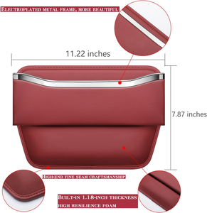 ユニバーサルカーシートギャップオーガナイザー、メタルストリップ付きプレミアム車両スロットオーガナイザー（セダン、SUV、トラック用） - Product Image 2