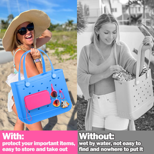 EVA Beach Tote Bag Accessory Zipper Pouch Insert Small Organizer Storage Bag for Phone Keys Coins Travel - Product Image 4