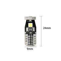 Lampes LED RCJ T10 3030 3SMD Canbus sans polarité 2W, blanc, 12V, certifiées CE, pour plaque d'immatriculation, intérieur, feux de stationnement