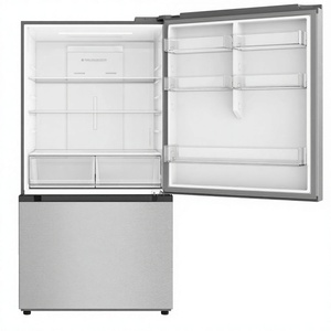 Réfrigérateur à double porte en acier inoxydable de grande capacité 22,8 pieds cubes avec congélateur inférieur pour la maison - Product Image 2