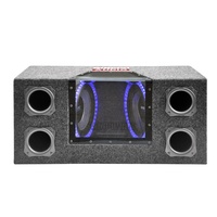 DIBEISI Grosir Kustom (Tidak Untuk Eceran) Kotak Subwoofer Mobil Jendela Transparan LED 12" Kotak Speaker Bandpass Mobil Sub Woofer CP-1222