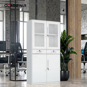 Comnenir thiết kế hiện đại duy nhất đôi ngăn kéo bên khóa thép không gỉ chống cháy Tủ Hồ Sơ 2 ngăn kéo bên Tủ hồ sơ - Product Image 1