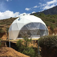 Tenda Kubah Geodesik Besar, Rumah Kubah Transparan, Tenda Glamping Mewah untuk Hotel, Resort, Acara Taman