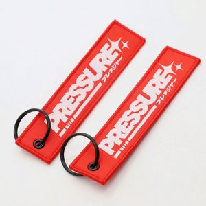 Custom logo Urban Street Style Embroidered Keychain Tag <b>for</b> Youth Culture Events and Streetwear Brand Giveaways - Product Image 1