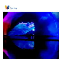 Projection de rideau d'eau en cartographie 3D Projection de rideaux d'eau fontaine écran d'eau Projecteur laser avec système de sonorisation
