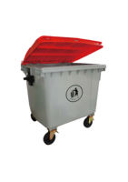 Poubelles Extérieures de Grande Taille 240L/360L/660L/1100L, Recyclage, Grande Corbeille à Déchets, Bac à Ordures, Conteneur à Déchets