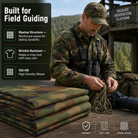Tissu camouflage Ripstop 230 g/m² résistant aux plis pour uniformes de personnel de parc et de gardiens de la faune