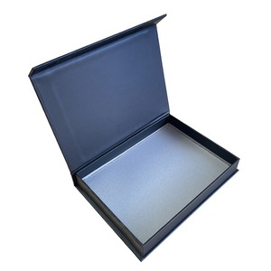 Custom Luxury Black Commemorative Card Magnetic Packaging <b>Box</b> with Foam Insert - Product Image 4