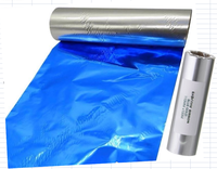 Ruban en résine bleu clair métallisé, couleurs et dimensions personnalisées, ruban de transfert thermique pour l'impression de codes-barres