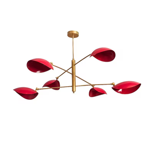 Lámpara de Techo Estilo Sputnik de Mediados de Siglo, Lámpara Colgante LED Regulable de Hierro Vintage, Iluminación Decorativa Modernista Retro - Product Image 3