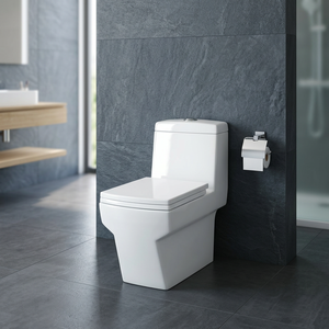 WC monobloc en céramique pour marché africain, cuvette de toilette à siphon, à poser au sol, blanc, équipement sanitaire - Product Image 4