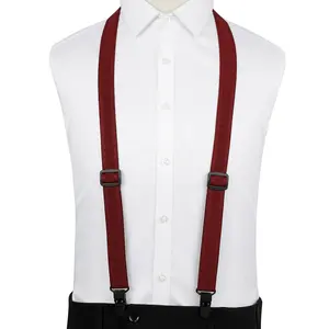 Hochwertige verstellbare Hosenträger aus Polyester im Y-Stil Logger Adult Elastic Suspender für Männer