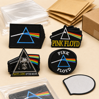 Patch brodé personnalisé pour groupe de rock, motif Prisme arc-en-ciel, badge musical thermocollant, idéal pour vêtements, chapeaux, sacs à dos