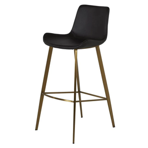 Tabouret de bar Hines Counter en cuir et fer/acier, robuste, pour bar à domicile et salle à manger - Product Image 2