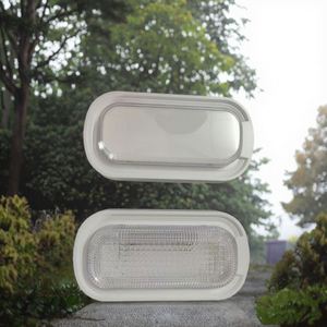 Luminaire LED extérieur 24W, type Bulkhead, avec couvercle ABS+PC et base en aluminium, lampe murale ronde ovale, utilisation en jardin, montage en surface - Product Image 3