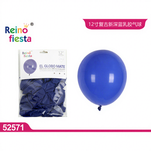 Globos Peiyong Azul Oscuro Mate de 12 Pulgadas, 50/100 Unidades, Retro, para el Día de la Madre, Graduación, Año Nuevo Chino, Modelo 52571, Venta al Por Mayor - Product Image 1