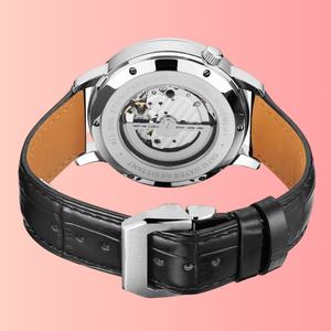 Reloj de Lujo para Hombre con Movimiento Mecánico Automático, Caja de Acero Inoxidable 316L, Cristal de Zafiro, Pantalla Digital de 42 mm, Correa de Cuero - Product Image 3