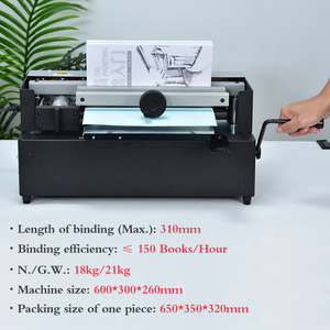 Máquina de encuadernación de pegamento de fusión en caliente de tapa dura de <span class=keywords><strong>libro</strong></span> de carpeta de pegamento automática de escritorio a precio de fábrica - Product Image 4
