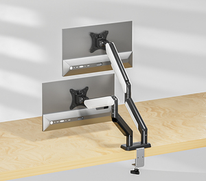 Nouveau <span class=keywords><strong>support</strong></span> pliable à <span class=keywords><strong>double</strong></span> <span class=keywords><strong>moniteur</strong></span> en aluminium 15KGS <span class=keywords><strong>support</strong></span> de pince 360 <span class=keywords><strong>support</strong></span> de <span class=keywords><strong>moniteur</strong></span> de <span class=keywords><strong>bureau</strong></span> noir rotatif pour écran - Product Image 3