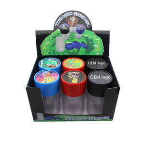 63 मिमी बहु-समारोह 4-भाग प्लास्टिक ग्राइंडर ग्लास जार भंडारण कंटेनर बड़ी क्षमता वाले खाद्य कंटेनर रसोई बॉक्सड लोगो तकनीक - Product Image 6