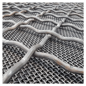 Maille de fil d'acier tissée 65Mn résistante aux chocs <span class=keywords><strong>pour</strong></span> l'exploitation minière, service de soudage, maille à bords croqués <span class=keywords><strong>pour</strong></span> criblage de mine d'or, vente directe usine - Product Image 6