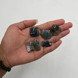 Piedras Preciosas Sueltas de Ágata Musgosa Verde Natural, Cabujón Completamente Pulido, Cristal Curativo para Joyería y Colección - Product Image 3