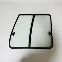Cadre de fenêtre coulissante en verre trempé pour machine de construction en aluminium, excavatrice, chargeuse sur pneus, chargeuse à direction