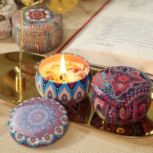 Bougie parfumée artisanale de luxe en cire de soja, parfum floral moderne, aromathérapie, pot avec couvercle - Product Image 1