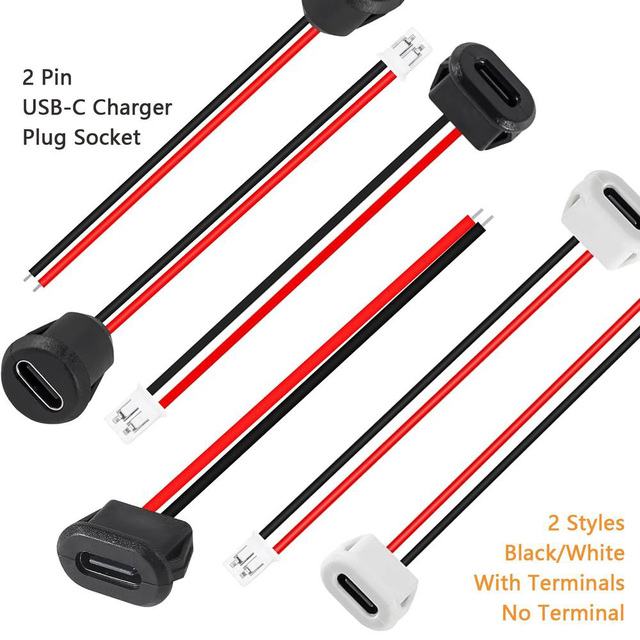 Type C USB Connector Female Chassis Waterproof Type-C With card Buckle 3A Fast Charging Port Charger Plug Socket