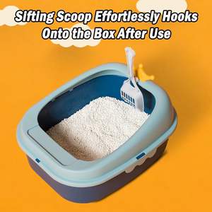 Grand espace semi-fermé chats intérieur anti-éclaboussures déodorant détachable toilette litière <span class=keywords><strong>bac</strong></span> <span class=keywords><strong>à</strong></span> <span class=keywords><strong>sable</strong></span> - Product Image 4