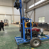 Machine de forage de puits d'eau montée sur remorque, équipement de forage de puits d'eau de 150 m