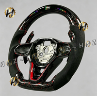Volant personnalisé HZ en fibre de carbone et cuir à 3 branches avec LED et couleur personnalisée pour Volkswagen ID7 ID3 MK8 Touareg Golf GTI