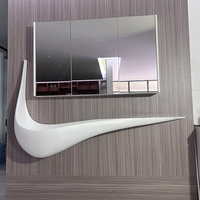 Staron Lavabo de salle de bain blanc à surface solide et design artistique Lavabo en pierre unique avec miroir