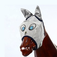 Masque anti-mouches pour chevaux en maille PVC 1000D sur mesure de haute qualité avec des motifs amusants, voiles anti-insectes pour chevaux