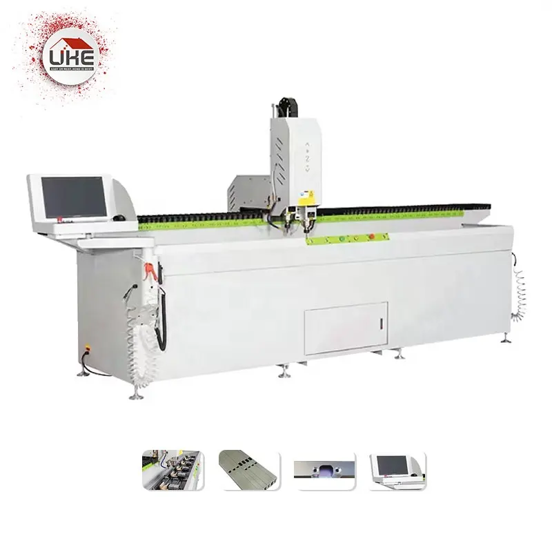 3 Meters Stroke CNC Aluminum Profile Milling and Drilling Machine Three-Axis Hinge Connector hole Processing Machine