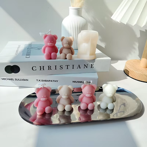 <span class=keywords><strong>Moule</strong></span> en <span class=keywords><strong>silicone</strong></span> en gros pour bougies d'aromathérapie en forme d'ours 3D mignon assis, <span class=keywords><strong>moule</strong></span> DIY fait main pour bougies, plâtre et savon en forme d'ours de dessin animé - Product Image 1