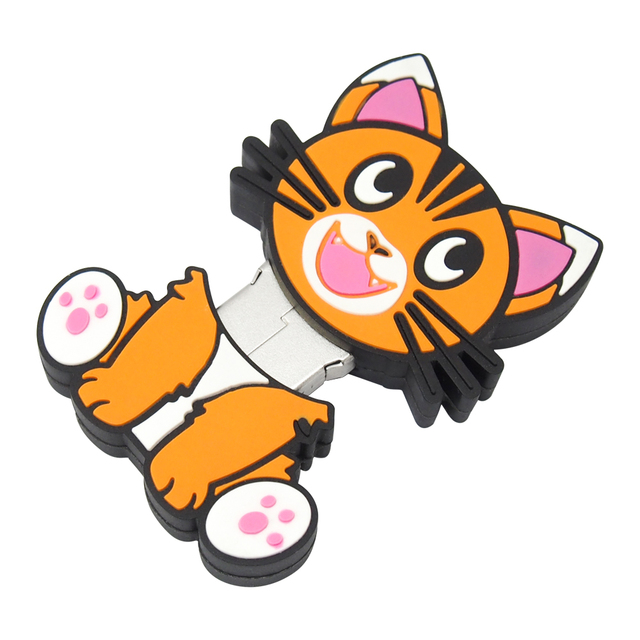 Usb Flash Drive High Speed Usb Stick PVC Animal Cat Pendrive Wholesale 2.0 3.0 4GB 8GB 16GB 32GB 64GB 128GB for Promotion