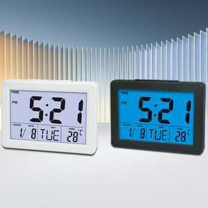 Đồng hồ điện tử <span class=keywords><strong>LCD</strong></span> phòng ngủ sinh viên báo thức có thể phát hiện nhiệt độ điều khiển bằng giọng nói đèn nền kỹ thuật số hiển thị đồng hồ điện tử - Product Image 5