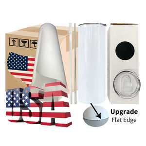 50 paquetes de almacén de EE. UU., 20oz, sublimación en blanco, borde absolutamente plano, borde recto Delgado en ángulo recto para impresión de prensa de calor - Product Image 1