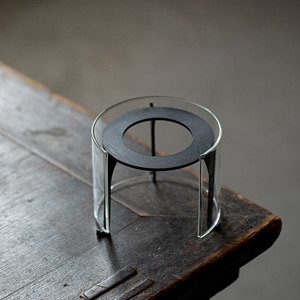 Calentador de Té de Vidrio de Borosilicato Alto con Tapa, Quemador de Alcohol con Trípode de Hierro, para Llama Abierta, Independiente, Hecho en Dehua - Product Image 2