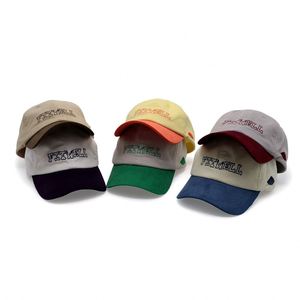 Gorra de Béisbol de Seis Paneles en Dos Tonos con Logotipo Bordado, Gorra de Pana Personalizada Estilo Dad Hat - Product Image 2