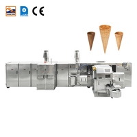 Nouvelle ligne de production de cornets de crème glacée entièrement automatique et machine de cuisson de biscuits