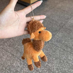 Venta al por mayor de juguetes personalizados, juguetes de peluche de camello, animales de peluche suaves, llavero de peluche, colgante de llavero de Metal - Product Image 2