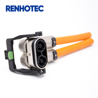 Connecteur HVIL 120A 2 pôles, prise droite et coudée étanche, câble de 25 mm pour groupe motopropulseur de voiture électrique