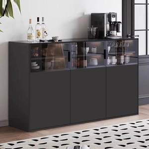 Lussuosa Credenza e Mobile Contenitore Moderno Minimalista in Legno Massello da Parete, Ideale per l'Ingresso di una Villa - Product Image 1
